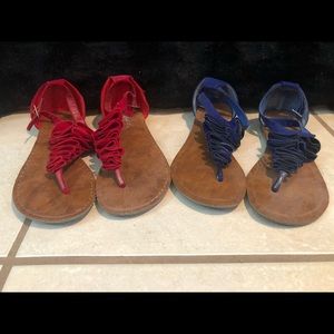 Two pairs of sandals for one